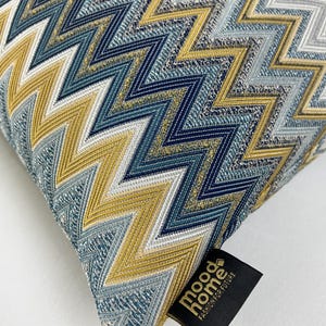 Luxury Colorful Chevron Pillow Cover, Navy Blue Pillows,Woven Fabric Chevron Pillow,Colorful Zigzag Double Sided Pillow,20x20 22x22 inches