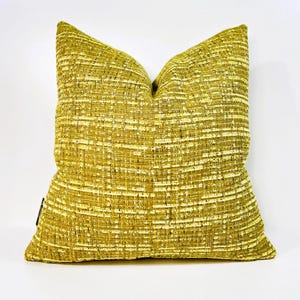 Mustard Pillow Cover,Yellow Textured Pillow Cushion Fabric, Pillow,Boho,Linen Colorful Pillow Fabric,Euro Sham Cover,18x18 20x20&#39;&#39;