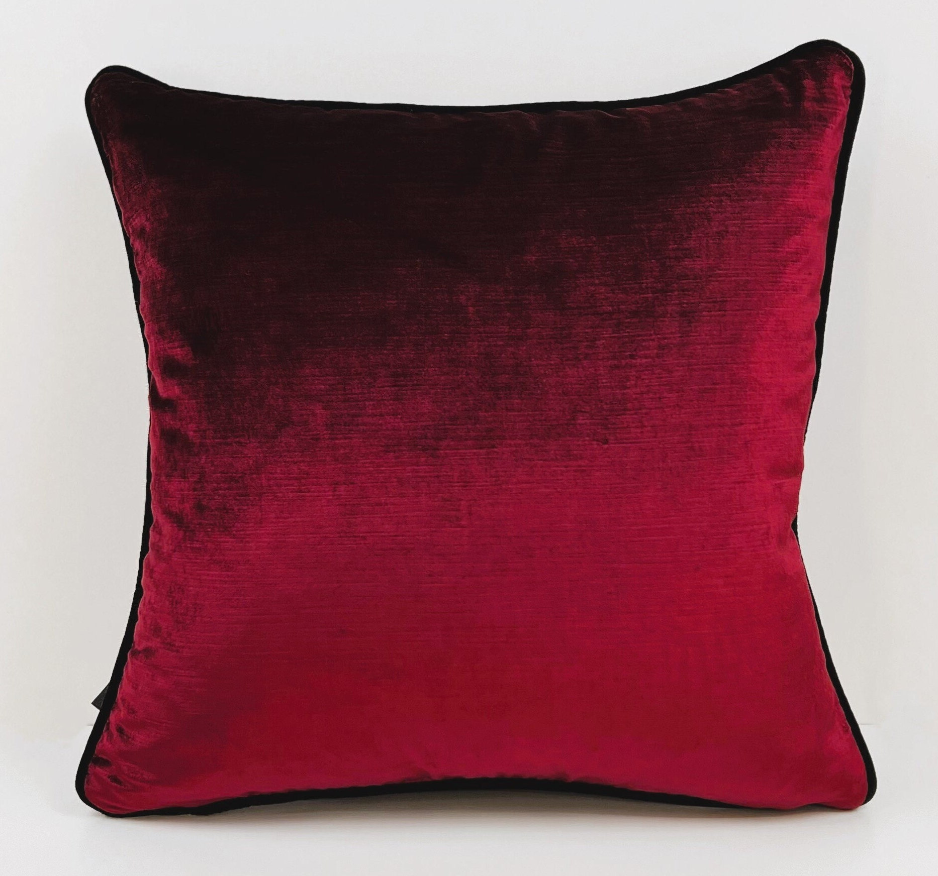 Luxe wijnrode fluwelen kussensloop, rode kussenslopen, rood kussen, rode kussenslopen, kussenslopen 18 x 18, housewarmingcadeau 100% viscose