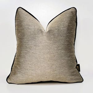 Copricuscino di lusso in tessuto beige bronzo, copricuscino in oro nero, copricuscino decorativo in visone nero, copricuscino da lancio, 18x18, 20x20, copricuscino