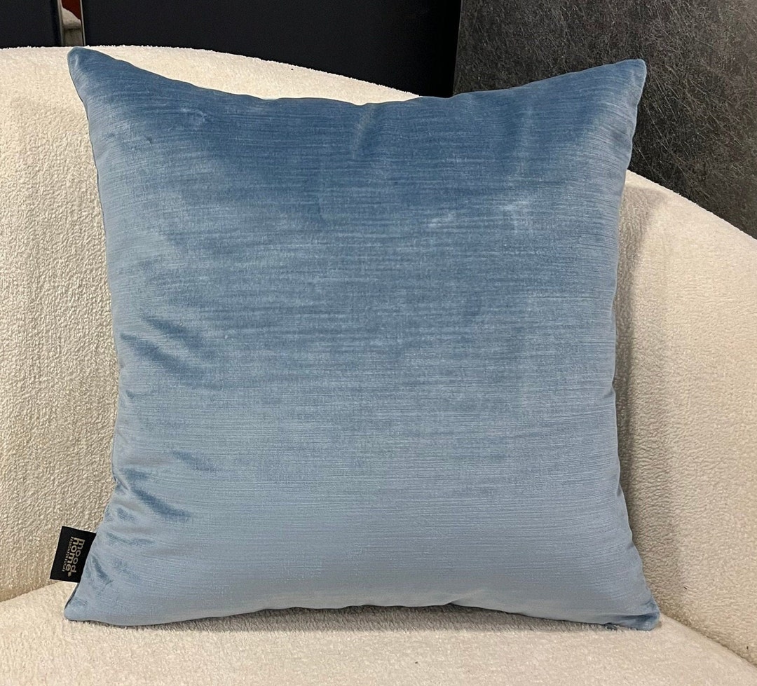 Baby Blue Velvet Pillow Cover,light Blue Velvet Pillow,blue Throw