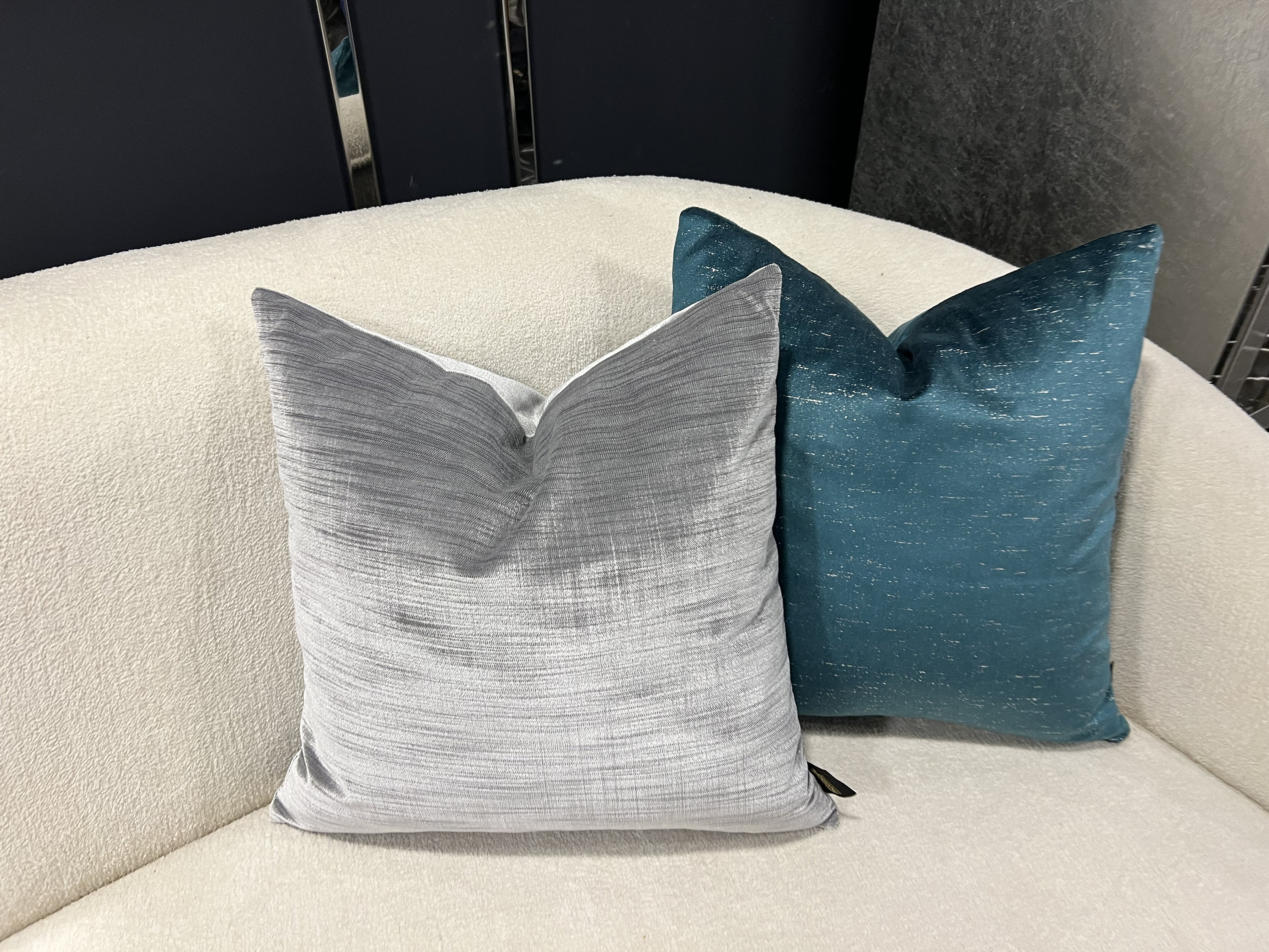 Silver Velvet Pillow Cover Silver Throw Pillow Shiny Light Etsy