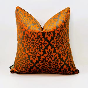 Burnt Velvet Pillow Case Burnt Orange Throw Pillow Velvet Euro Sham Cover Rust Orange Solid Pillow Cover All Sizes Etsy
