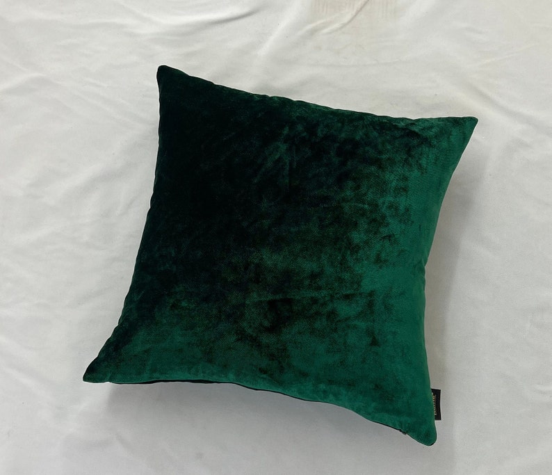 Dark Emerald Green Velvet Pillow Cover Green Pillowsvelvet Etsy
