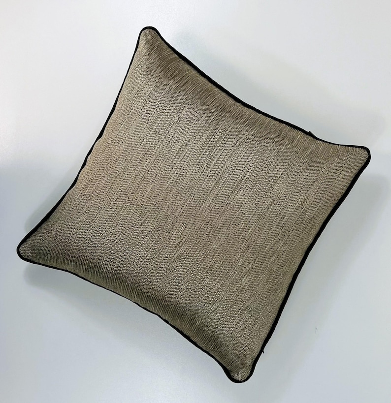 Luxury Bronze Biege Woven Pillow Cover,black Gold Pillow Cover,black