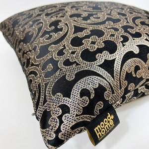 Luxury Gold Black Pillow Cover,Gold Black Luxury Cushions Black-Gold Decorative Pillow, Bronze Black Cushion Cover,18x18x20x20 inch zdjęcie 4
