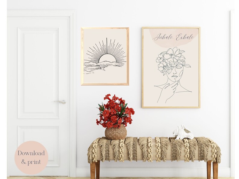 Gallery Wall Set Ready to Hang. Wall Art Decor Modern Etsy Australia
