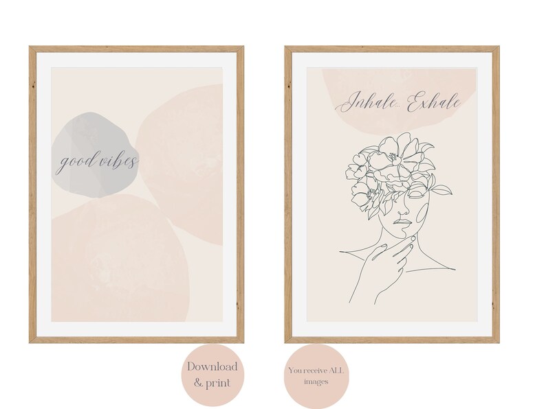 Gallery Wall Set Ready to Hang. Wall Art Decor Modern Etsy Australia