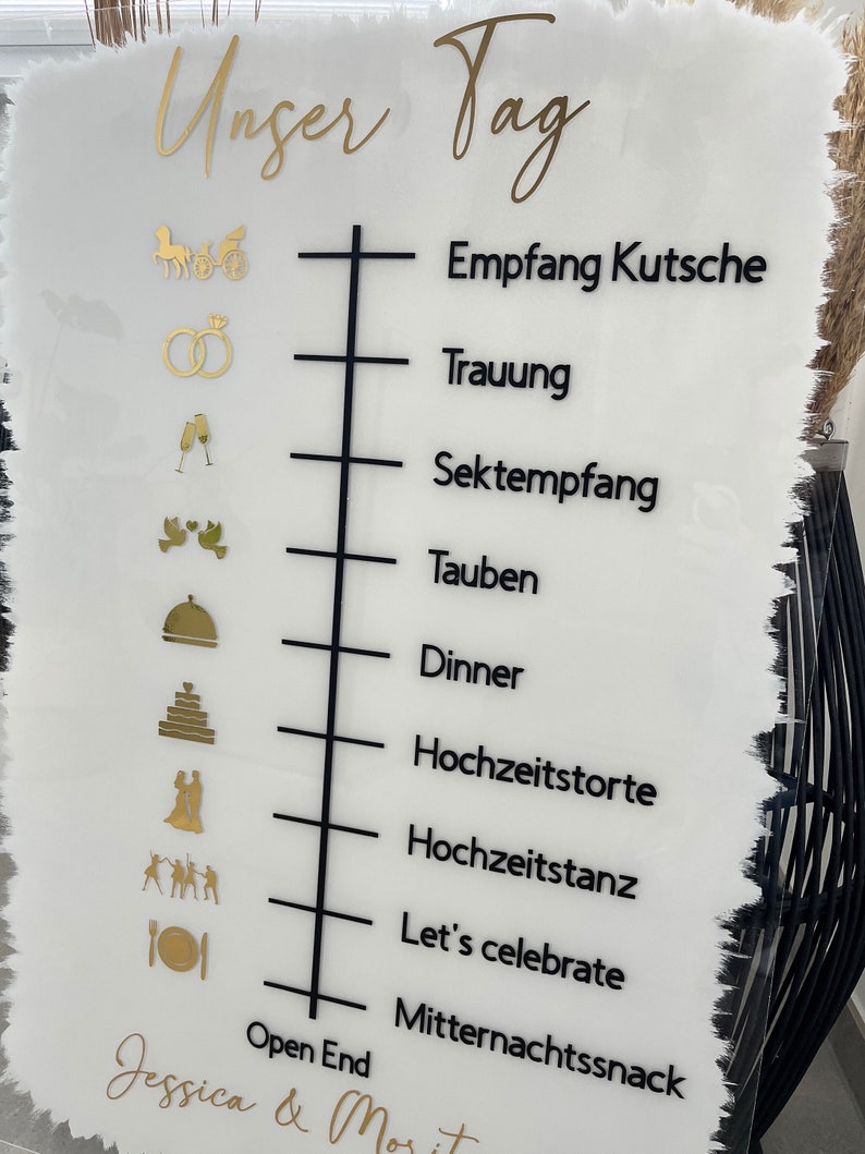 Hochzeit Willkommensschild Acryl Welcome sign Sitzplan Taufe Kommunion Taufe Schild Acryl Geburtstag JGA Babyparty Bild 6