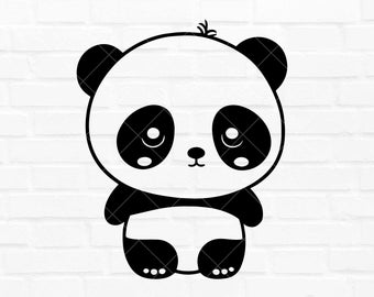 Cute Panda Svg, Cute Baby Panda Svg, Cute Animal Svg, Panda Svg Cut