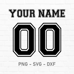 Custom Jersey Name and Number Svg Png, Custom soccer jersey Png, Custom jersey football , Jersey Numbers svg, Digital Download, Svg Png Dxf