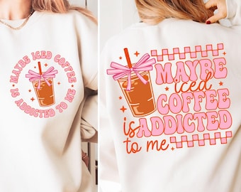 Coquette Iced Coffee PNG SVG, Trendy Iced Coffee PNG, Iced Coffee SVG, Coffee Lover Sublimation, Summer PNG, Mother's day PNG, Trendy PNG
