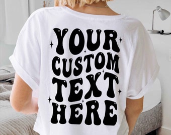 Custom Groovy Svg, Custom Wavy Stacked Svg, Customized Retro Wavy Text Svg, Custom Shirt, Personalized gift, Custom wavy letters svg, png