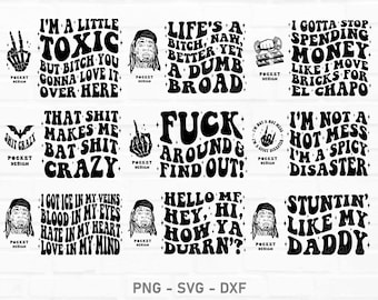 9 Groovy svg bundle, Sarcasm Png Bundle, 9 DESIGNS, Sarcasm Svg Bundle, Sublimation Bundle, Adult Humor Png Bundle, Bundle, Funny Png Bundle