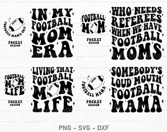 Football Mom SVG Bundle, Football Mom Life svg, football mom era svg, Football Mom Png, Football svg Designs, Supportive Mom svg, Sports Png