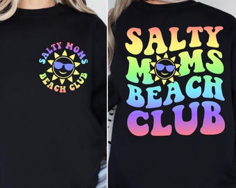 The Beach Club Shirt Png, Salty Moms Beach Club Png, Retro Beach Girls Png, Trendy Summer Shirt Png, Summer Vibes Png, Mother's Day Gift