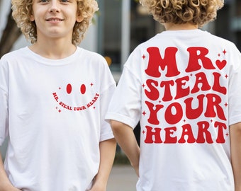 Mr Steal Your Heart Svg, Boys Valentines Png, Kids Valentines Svg, Valentines Kids Gifts, Kids Valentine Svg Designs, Retro Valentines png