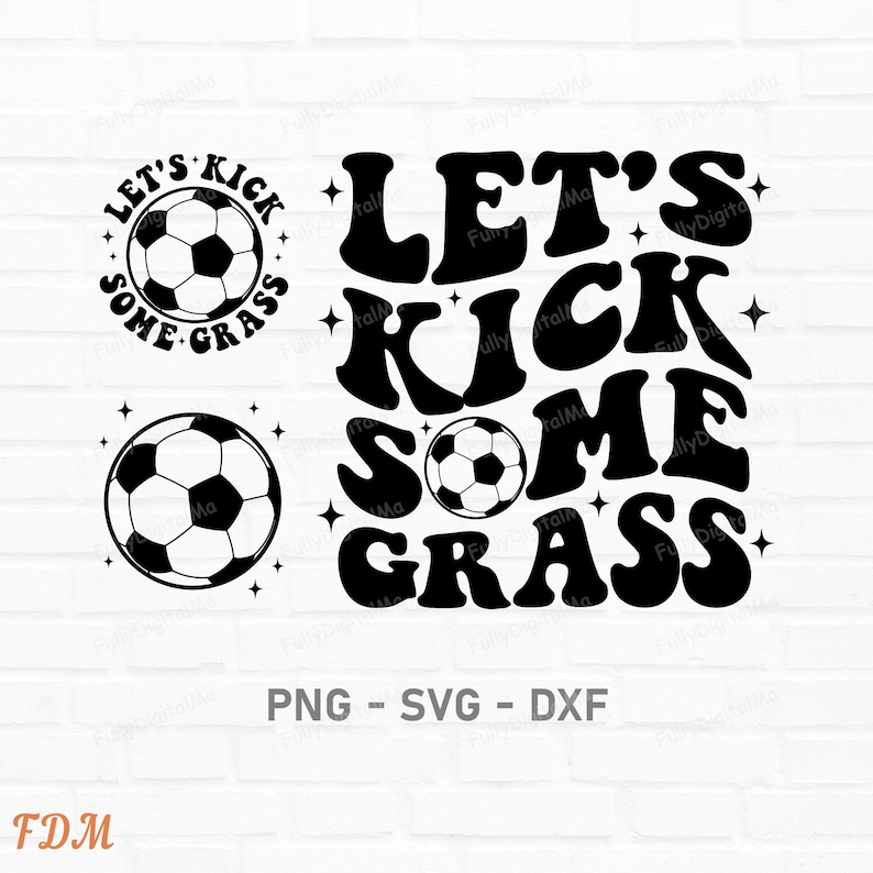 Lasst uns etwas Grass treten, geschnitten Dateien, digitaler Download, Fußball-Geschenk, Fußball-Trainer-Geschenk, Sport-Shirt-Design, schneiden Dateien, digitaler Download Bild 1