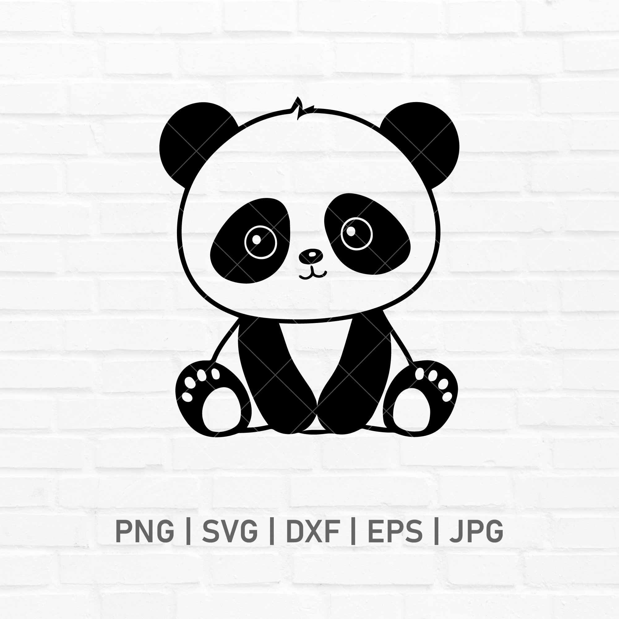 Design PNG E SVG De Urso De Panda Fofo Acariciando As Costas Para Camisetas