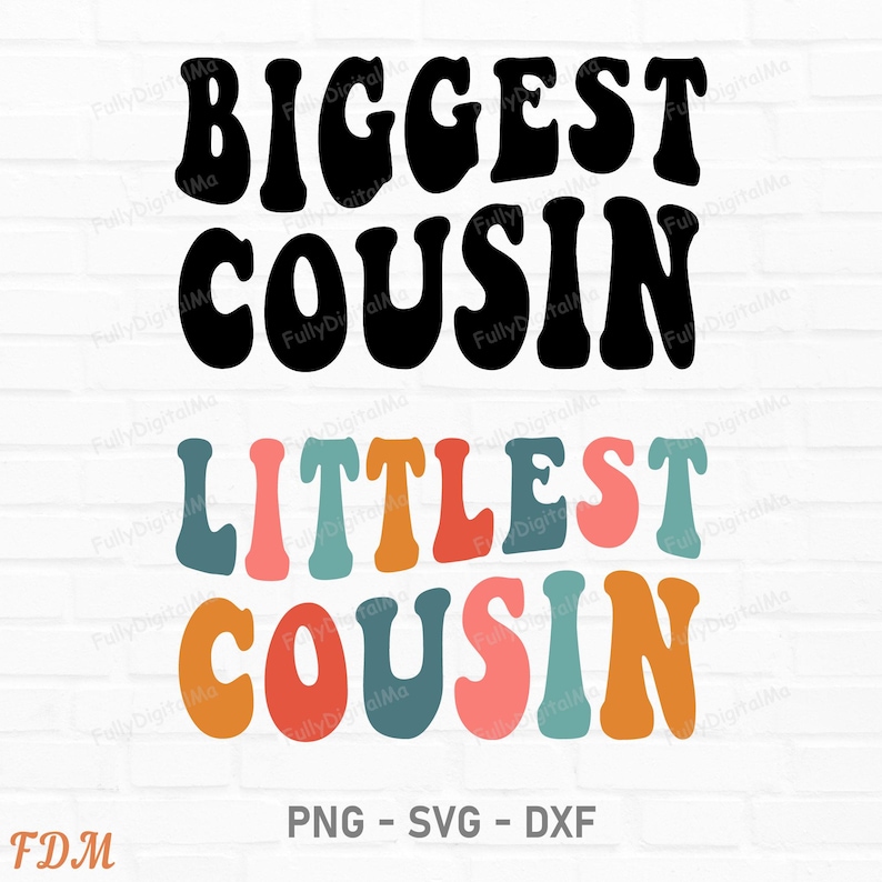 Biggest Cousin Retro Svg, Littlest Cousin Svg, Familly Vacation Svg ...