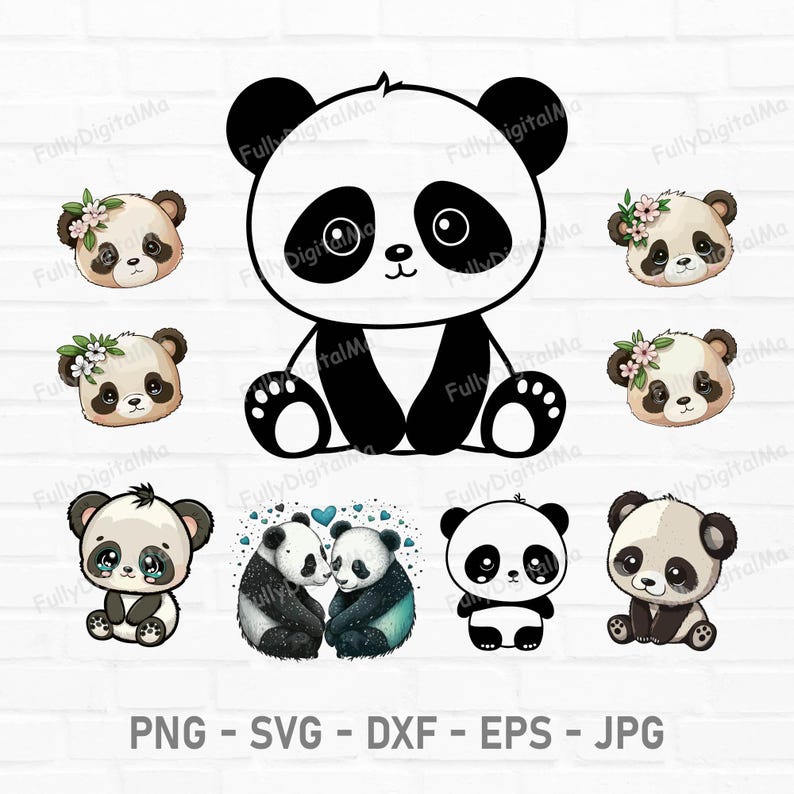 Cute Panda Svg, Cute Baby Panda Svg, Cute Animal Svg, Panda Svg Cut ...