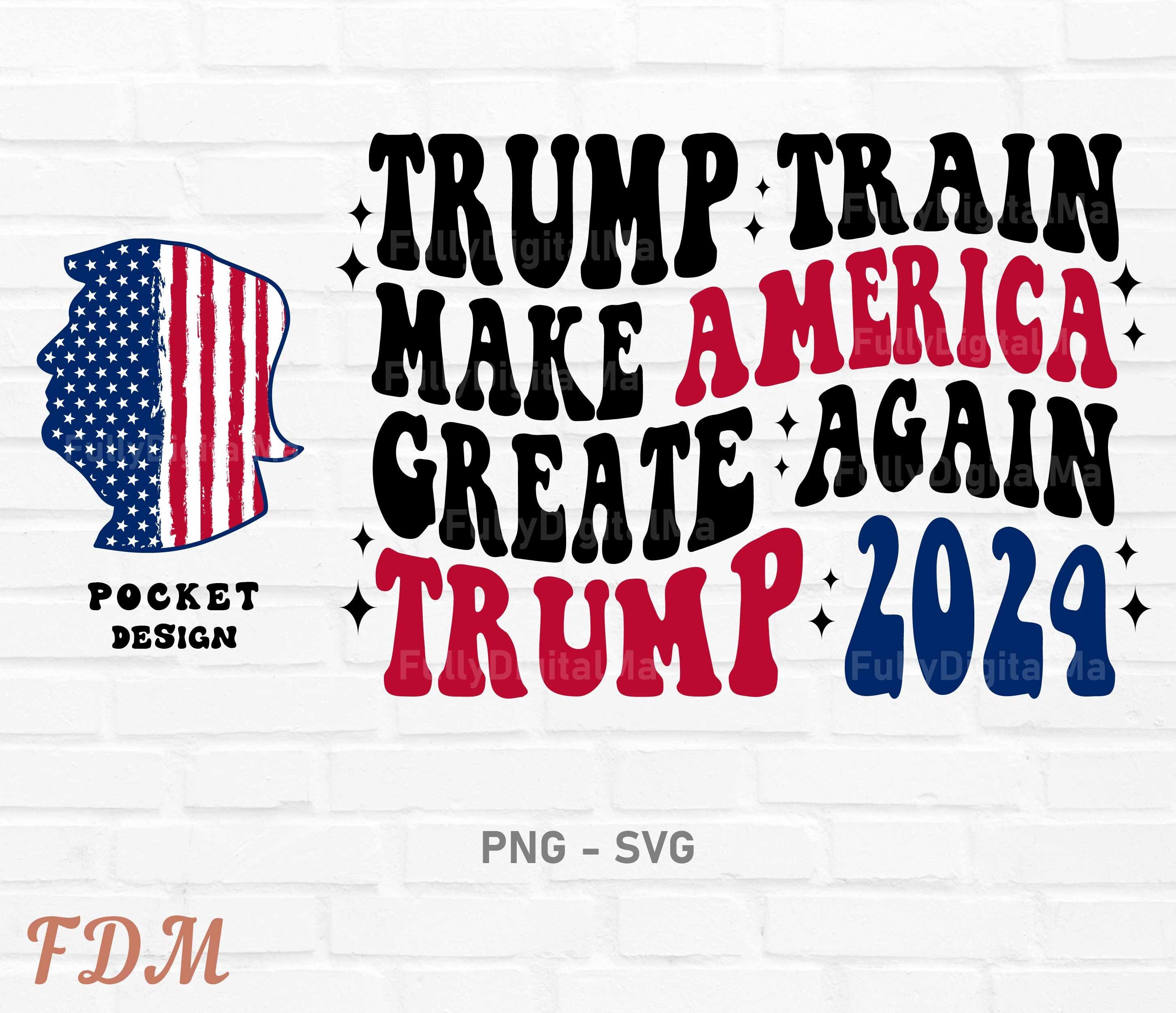 Trump Train Svg, America President 2024, American Republicans Design