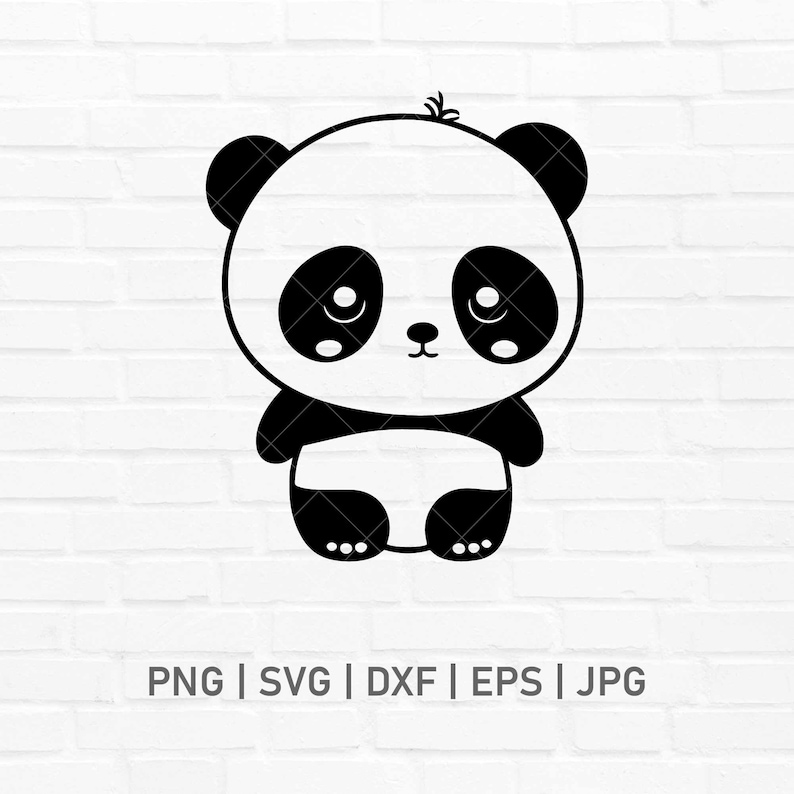 Cute Panda Svg, Cute Baby Panda Svg, Cute Animal Svg, Panda Svg Cut ...
