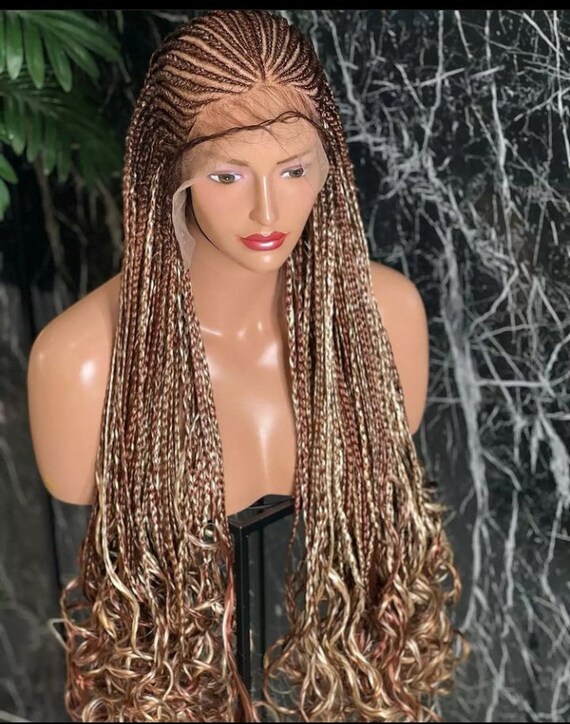 Cornrow Full Lace Wig Etsy