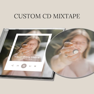 May include: A clear CD case with a white background and a photo of a person holding a small object. The text "Your Title Here" is printed on the case. The CD is silver and has a photo of a person on it.