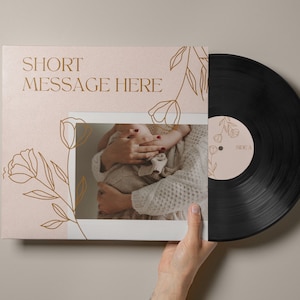 Custom Vinyl Record 12&quot; LP Mixtape Fully Personalized Playlist 40 Mins of Songs Custom Photos Fast Shipping Perfect For Gifts and Wedding