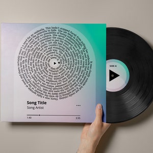 Custom Vinyl Record 12&quot; LP Mixtape Fully Personalized Playlist 40 Mins of Songs Custom Photos Fast Shipping Perfect For Gifts and Wedding