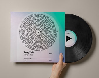 Custom Vinyl Record Mixtape, Personalized Playlist LP - 40 Min