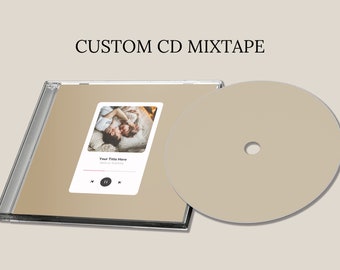Personalized Photo CD Mixtape, Custom Jewel Case, Music Gift
