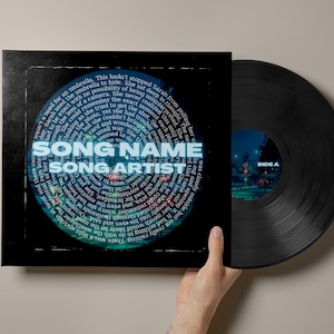 Custom Vinyl Record 12&quot; LP Mixtape Fully Personalized Playlist 40 Mins of Songs Custom Photos Fast Shipping Perfect For Gifts and Wedding