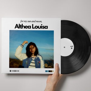 Custom Vinyl Record 12&quot; LP Mixtape Fully Personalized Playlist 40 Mins of Songs Custom Photos Fast Shipping Perfect For Gifts and Wedding