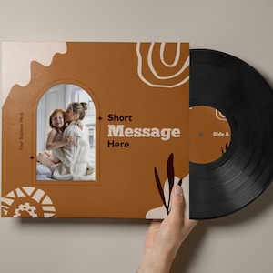 Custom Vinyl Record 12&quot; LP Mixtape Fully Personalized Playlist 40 Mins of Songs Custom Photos Fast Shipping Perfect For Gifts and Wedding