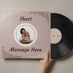 Custom Vinyl Record 12&quot; LP Mixtape Fully Personalized Playlist 40 Mins of Songs Custom Photos Fast Shipping Perfect For Gifts and Wedding