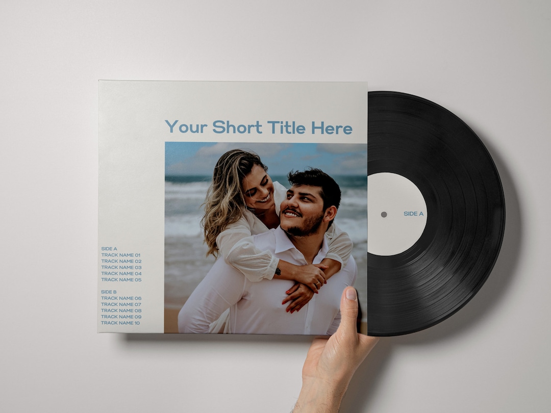 Custom Vinyl Record 12&quot; LP Mixtape Fully Personalized Playlist 40 Mins of Songs Custom Photo Fast Shipping