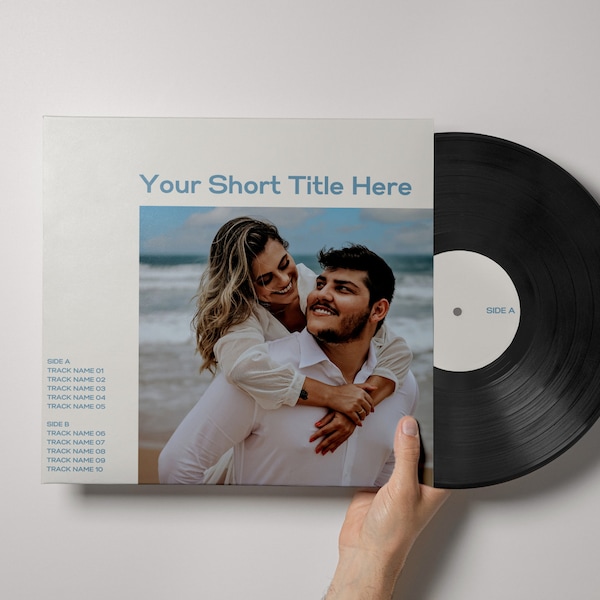 Custom Vinyl Record 12" LP Mixtape Fully Personalized Playlist 40 Mins of Songs Custom Photo Fast Shipping