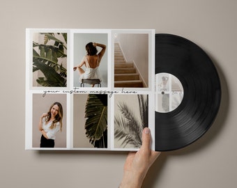 Custom Vinyl Record Mixtape: Photo Collage, Personalized Playlist