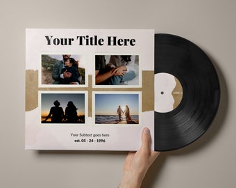 Anpassad fotokollage vinylskiva: Personlig 40 minuters mixtape
