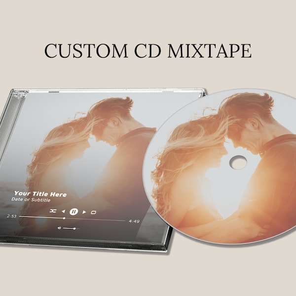 Custom CD Mixtape, Jewel Case, Personalized Photo, Personalized Music, Free Shipping, Custom CD, Custom Gift, Custom Lyrics, Custom Mixtape