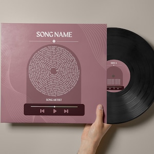 Custom Vinyl Record 12&quot; LP Mixtape Fully Personalized Playlist 40 Mins of Songs Custom Photos Fast Shipping Perfect For Gifts and Wedding