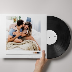 Custom Vinyl Record 12&quot; LP Mixtape Fully Personalized Playlist 40 Mins of Songs Custom Photos Fast Shipping Perfect For Gifts and Wedding
