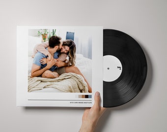 Custom Vinyl Record LP Mixtape: Personalized Photo & Songs, Anniversary Gift