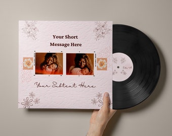 Custom Vinyl Record Mixtape, Personalized Photo Album, 40 Min Playlist
