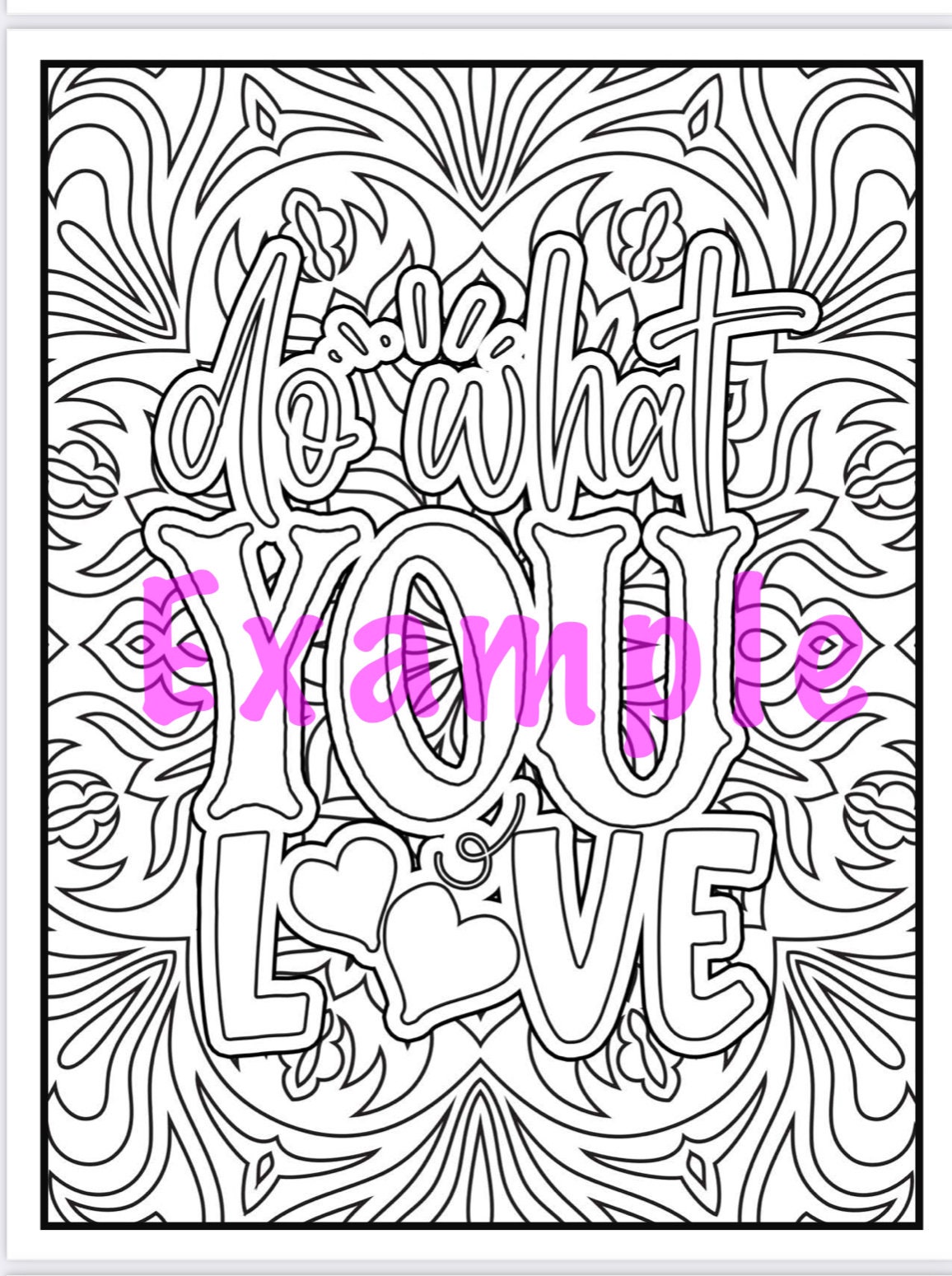 50 Pages Motivational Quotes Coloring Pages - Etsy