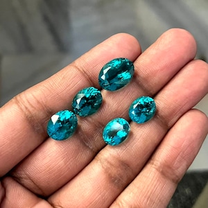 Dark Noen Blue Paraiba Tourmaline, Oval Cut Paraiba Tourmaline, AAA Quality, Loose Paraiba, Tourmaline Jewelry, Lab Created Paraiba