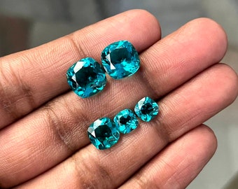 Vintage Paraiba Tourmaline, Cushion Cut,Neon Blue Color, AAA Quality, Loose Gemstone, Excellent Cuts and Quality,Gemstone for Jewelry Making