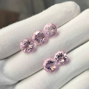 Lab Created Pink Sapphire, Round Cut, Faceted Pink Sapphire, AAAQuality, Excellent Cuts, Loose Gemstone, Gemstone For Making Jewelry